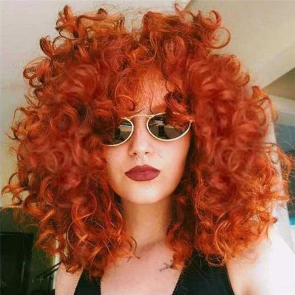 ORANGE Short Loose Curly Wig for Women *NEW*